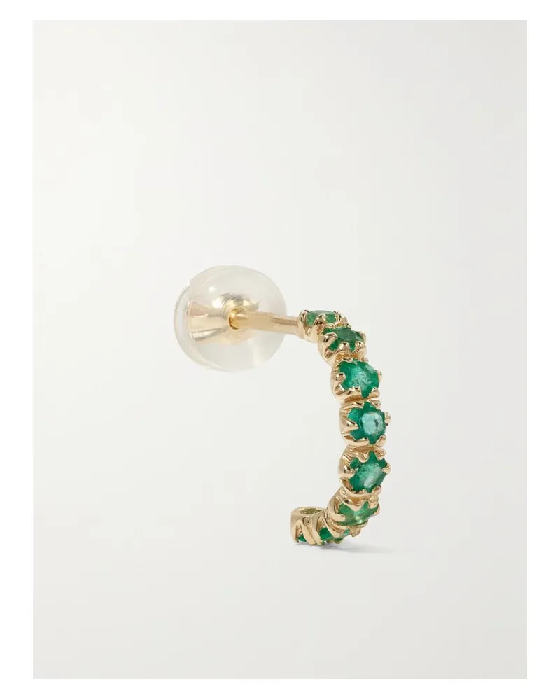 Pascale Monvoisin Ava Einzelner Ohrring Aus 9 Karat Gold Mit Smaragden - Grün Grün