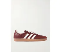 Samba Og Sneakers Aus Leder Mit Velourslederbesatz - Burgunder