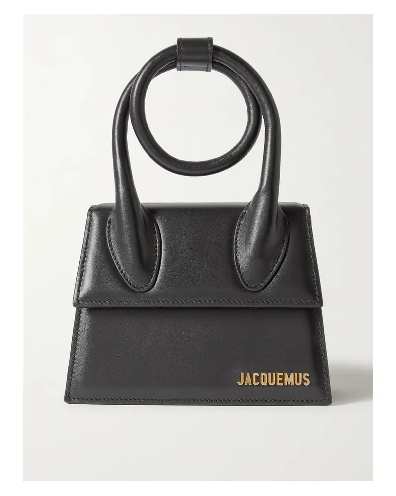 Jacquemus Le Chiquito Noeud Schultertasche Aus Leder - Schwarz Schwarz
