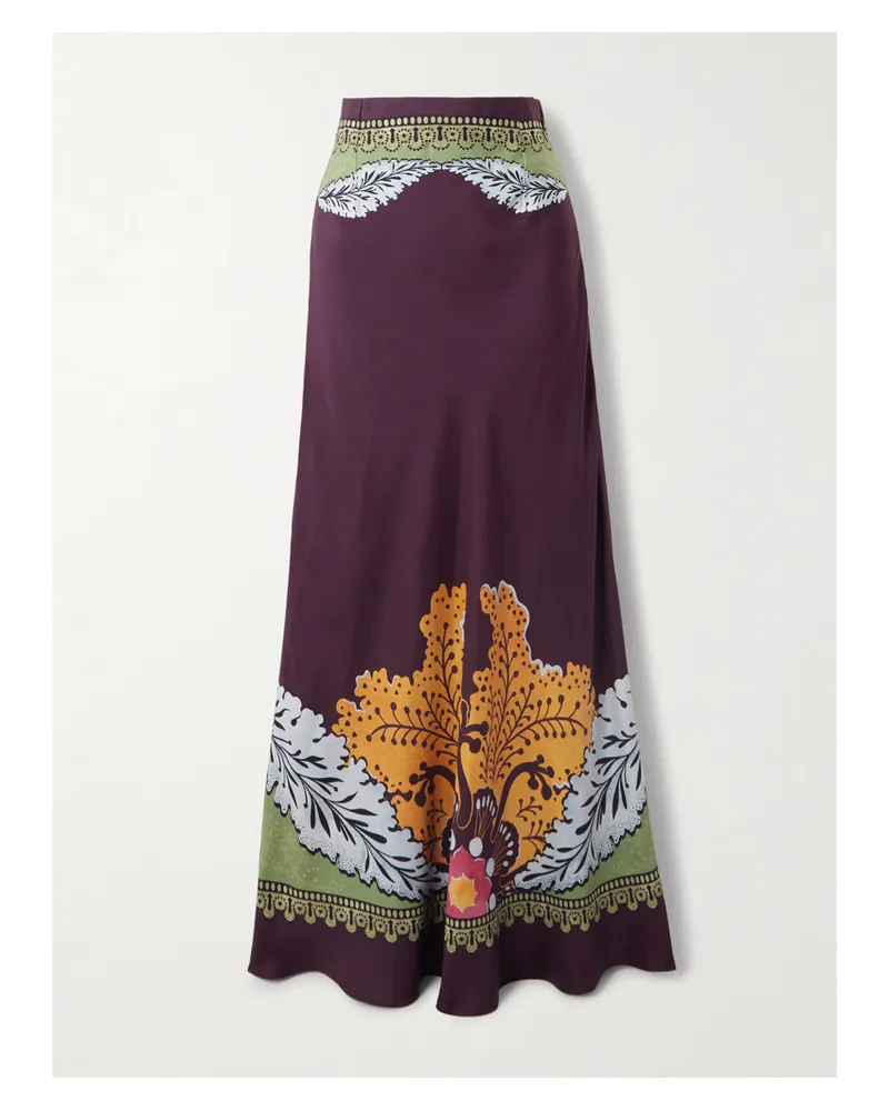 La DoubleJ Maxirock Aus Seiden-twill Mit Prints - Mehrfarbig Mehrfarbig