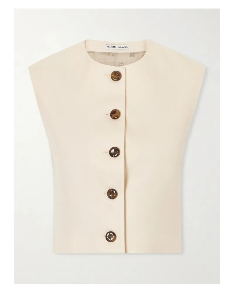 Blazé Milano Danae Woven Vest - Neutrals Neutrals