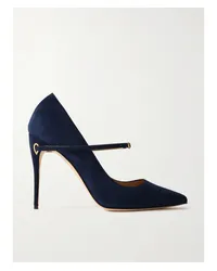 Jennifer Chamandi Lorenzo 105 Pumps aus Veloursleder Blau