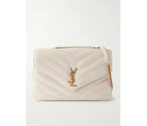 Loulou Large Matelassé Leather Shoulder Bag - Cream
