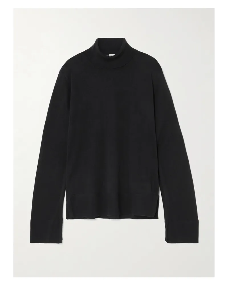 Totême Rollkragenpullover Aus Einer Wollmischung - Schwarz Schwarz