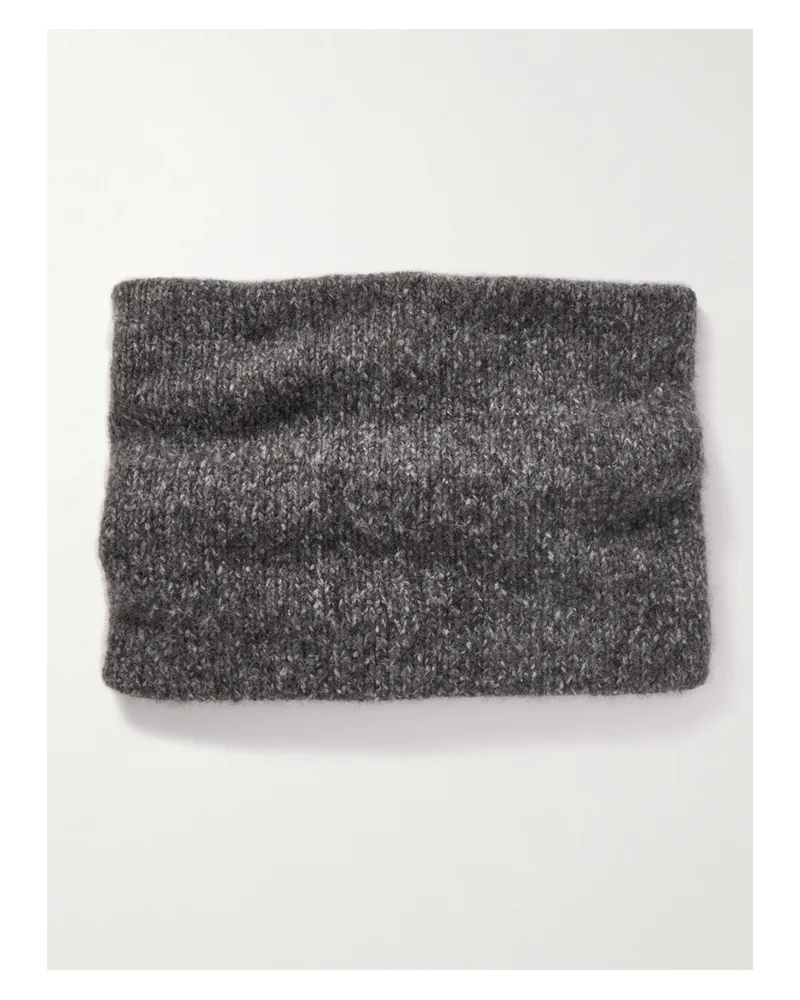 Johnstons of Elgin Cashmere And Silk-blend Snood - Gray Gray