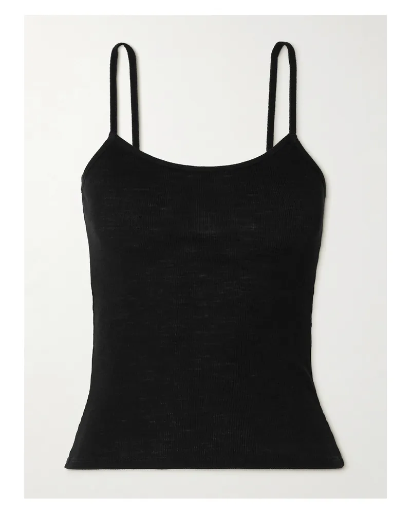 St. Agni Baby Top Aus Gerippter Merinowolle - Schwarz Schwarz