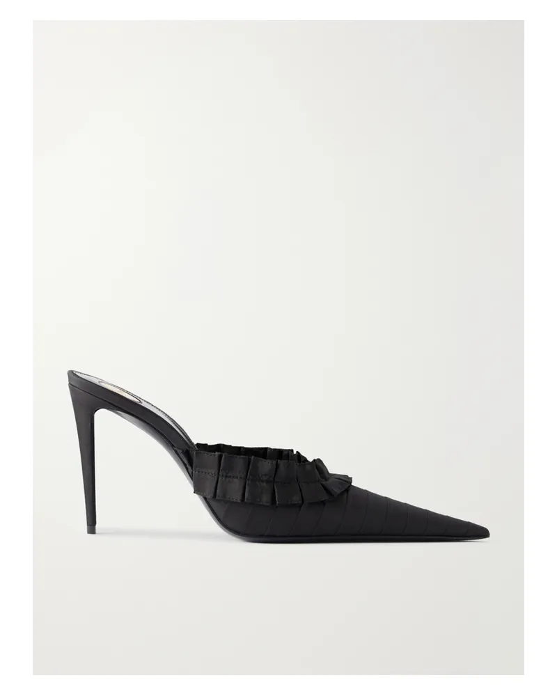 Saint Laurent Madeleine 95 Taffeta Pumps - Black Black
