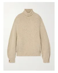 Bottega Veneta Rollkragenpullover aus Wolle mit Knöpfen Neutral