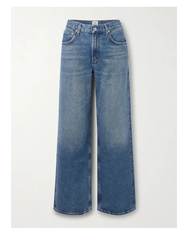 Citizens of humanity Lindz Tief Sitzende Jeans Mit Geradem Bein - Blau Blau
