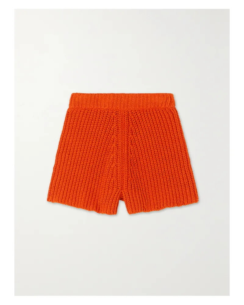Alanui Palm Springs Shorts Aus Gerippter Baumwolle - Orange Orange