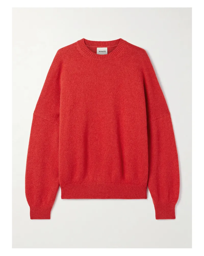 KHAITE Margaux Oversized-kaschmirpullover - Rot Rot