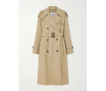 Castelford Double-breasted Belted Cotton-gabardine Trench Coat - Neutrals