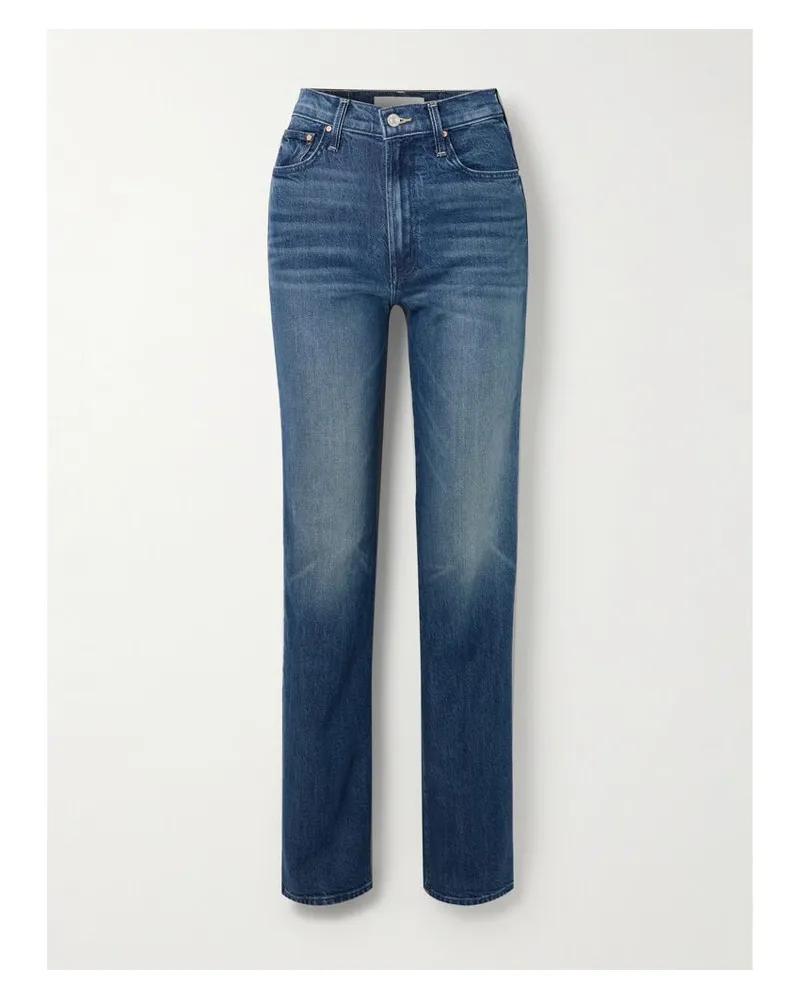 Mother The Rambler Zip Hoch Sitzende Jeans Mit Weitem Bein - Blau Blau