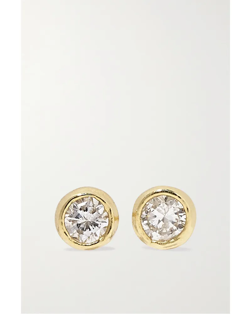 Jennifer Meyer Mini Bezel Ohrstecker aus 18 Karat Gold