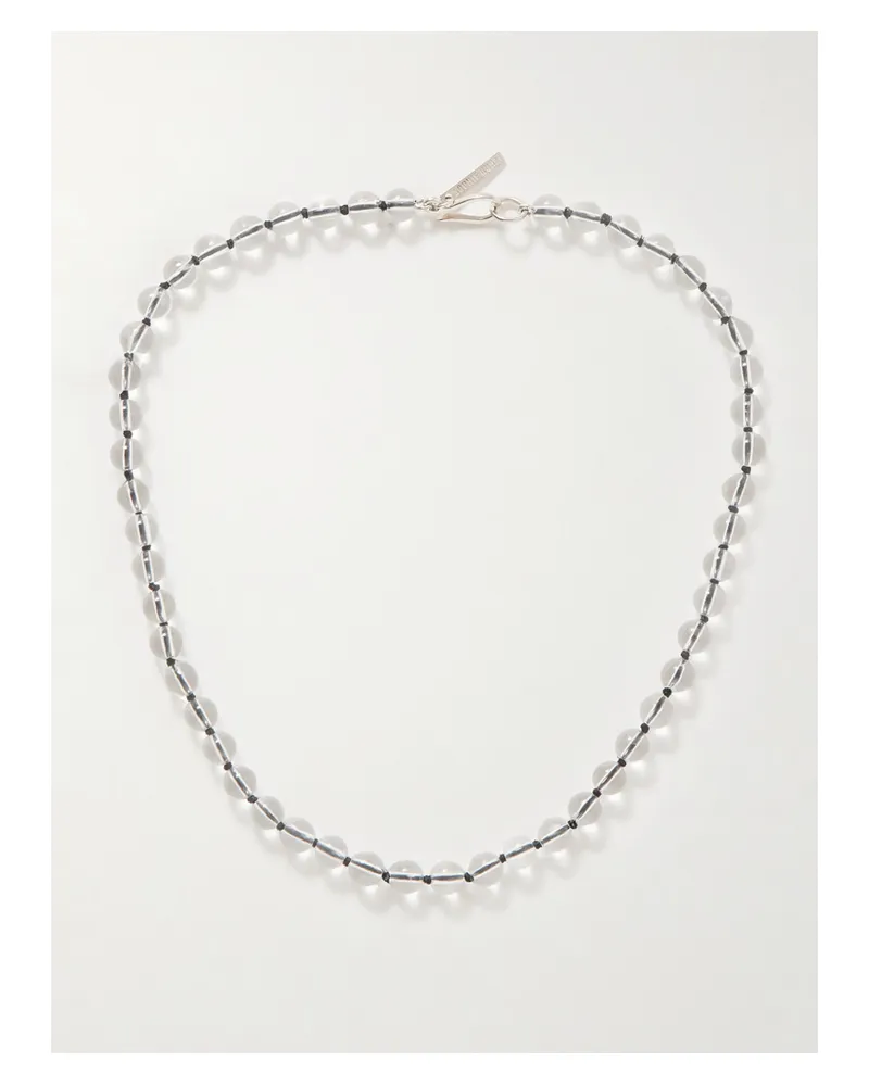Sophie Buhai Tiny Silver Quartz Necklace - Black Black