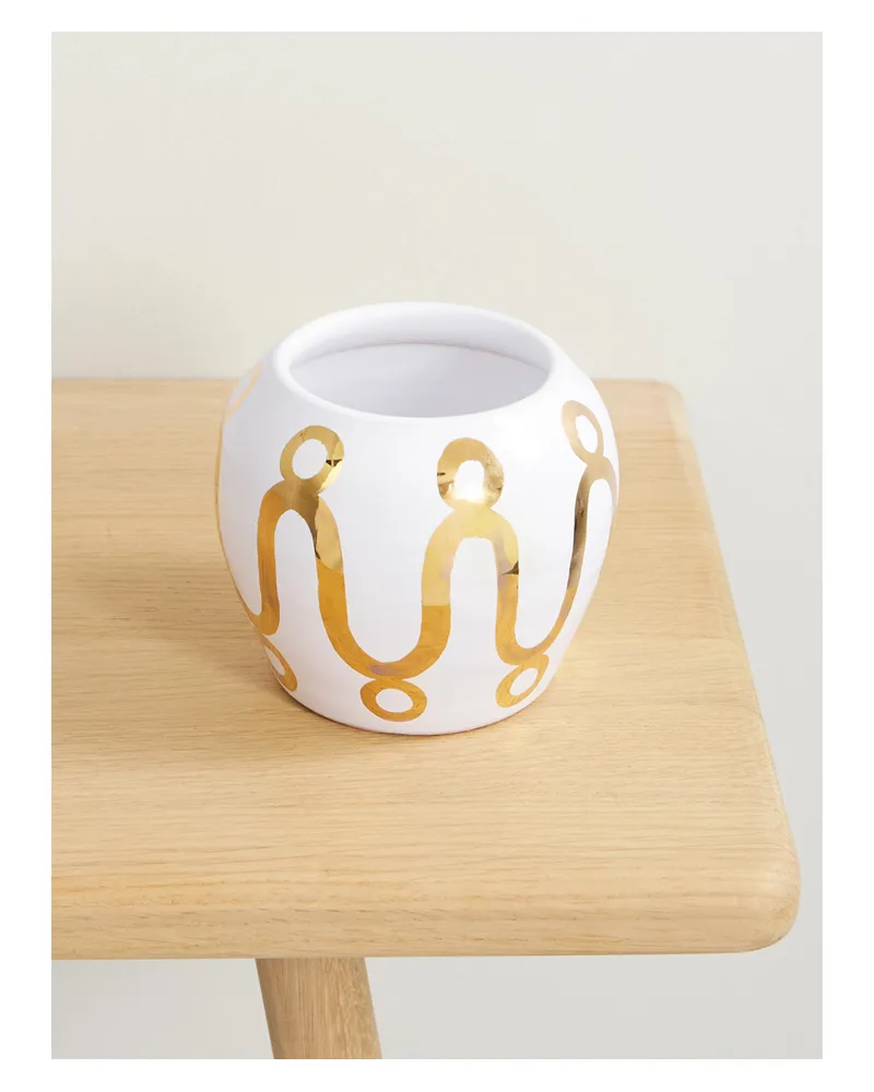 THEMIS Z Serenity Vase Mit Vergoldeten Details Gold
