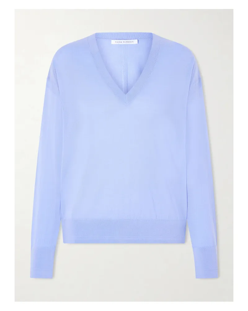 Maria Mcmanus Pullover Aus Merinowolle - Blau Blau