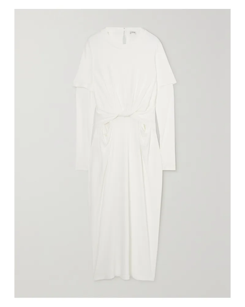 Loewe Maxikleid Aus Jersey - Weiß Weiß