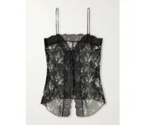 Silk And Cotton-blend Top - Black