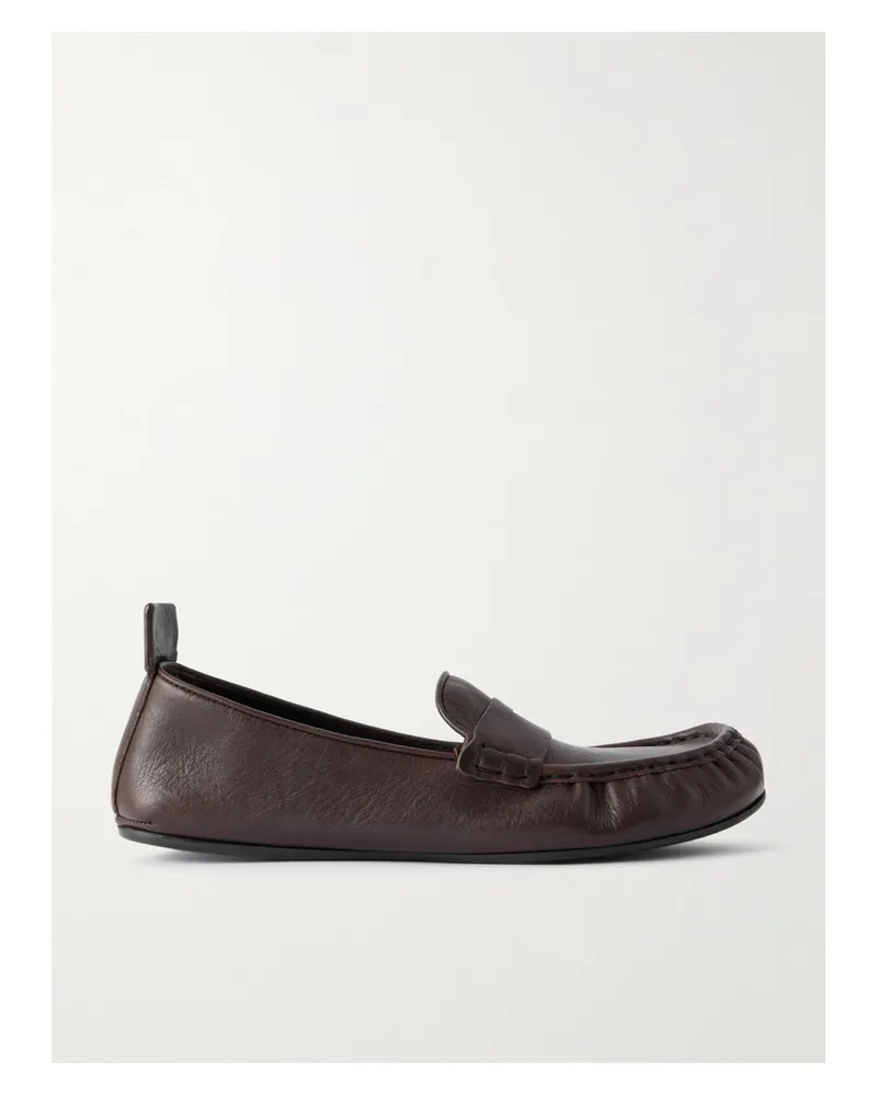 Acne Studios Loafers Aus Strukturiertem Leder - Braun Braun