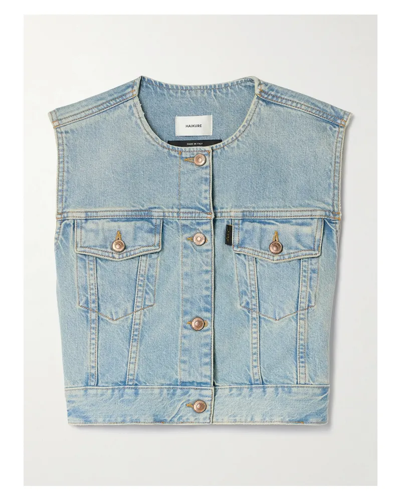 Haikure Judy Verkürzte Weste Aus Bio-denim - Blau Blau
