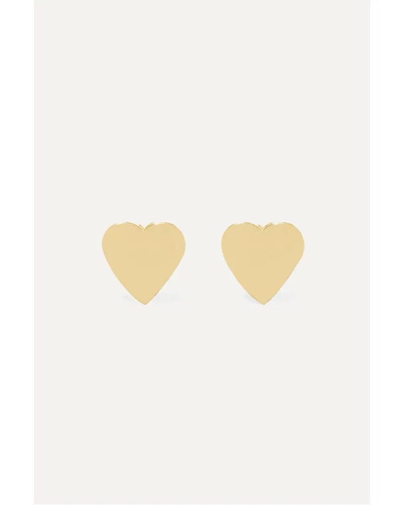 Jennifer Meyer Heart Ohrringe aus 18 Karat Gold