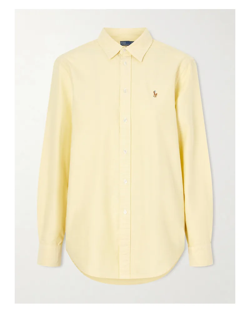 Ralph Lauren Hemd Aus Baumwoll-oxford Mit Stickerei - Gelb Gelb