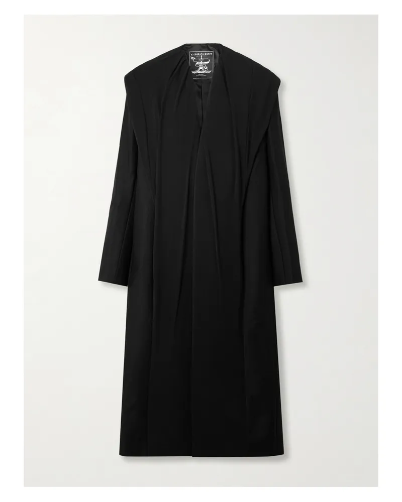 Y/PROJECT Mantel Aus Baumwolle Mit Kapuze - Schwarz Schwarz