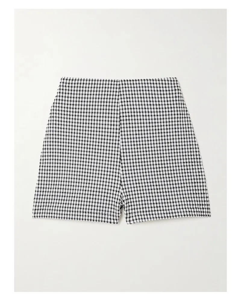 Róhe Shorts Aus Seersucker Mit Gingham-karomuster - Grau Grau