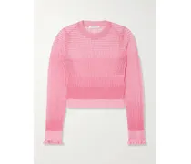 Ruffled Knit Sweater - Pink