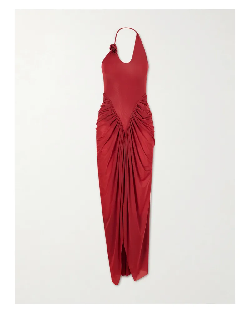 Maygel Coronel Vestalia Draped Jersey Maxi Dress - Red Red