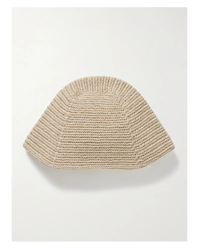 Lauren Manoogian Net Sustain Fischerhut Aus Einer Pima-baumwoll-leinenmischung - Braun Braun