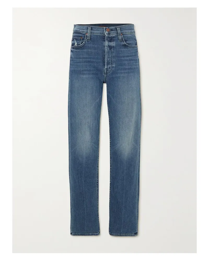 Mother The Tomcat Hover Hoch Sitzende Jeans Mit Geradem Bein - Blau Blau