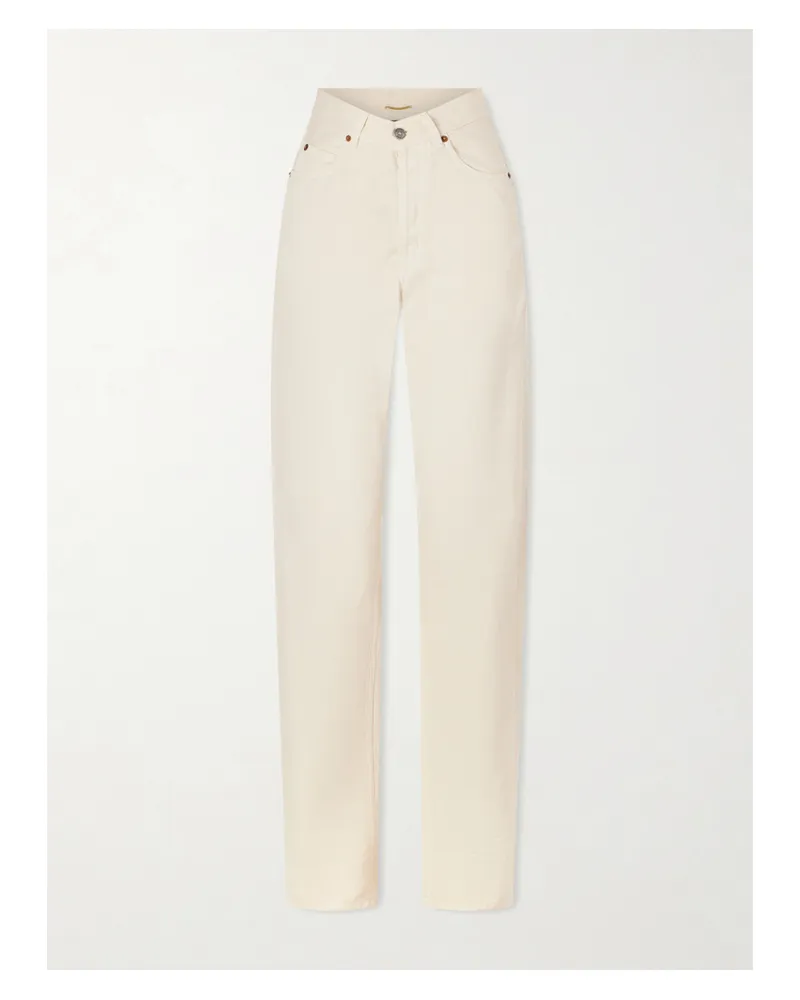 Saint Laurent High-rise Wide-leg Jeans - Neutrals Neutrals