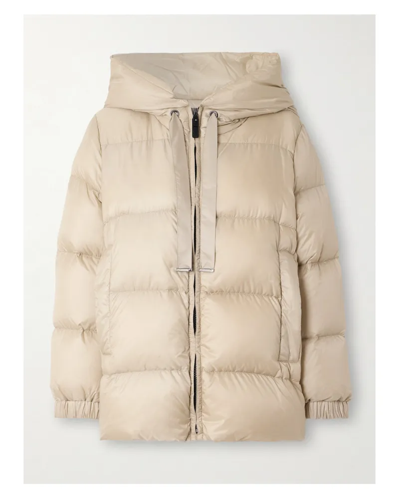 Max Mara The Cube Seia Daunenjacke aus Gestepptem Shell Ecru