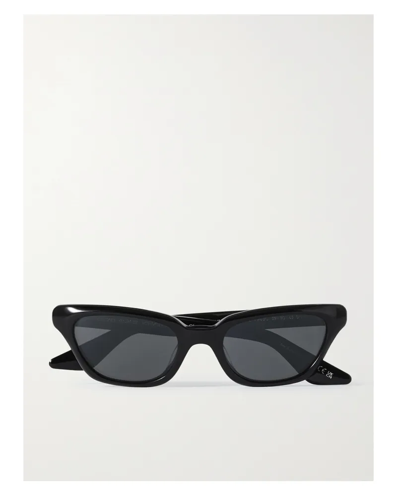 Oliver Peoples Khaite 1983c Cat-eye Acetate And Gold-tone Sunglasses - Black Black