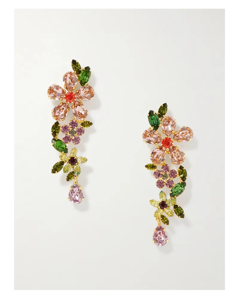 Jennifer Behr Cosetta Gold-plated Crystal Earrings - Multi Multi