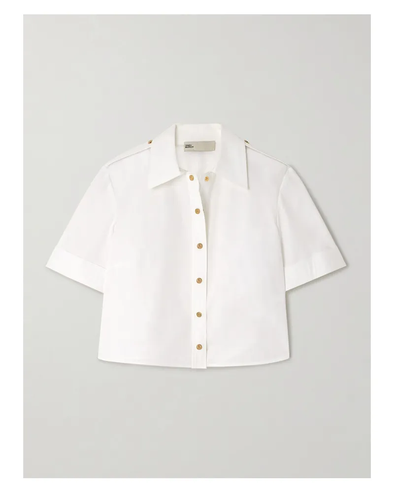 Tory Burch Hemd Aus Popeline Aus Einer Baumwollmischung - Weiß Weiß