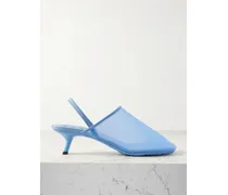 Petal Slingback-schuhe Aus Mesh Mit Lederbesätzen - Blau