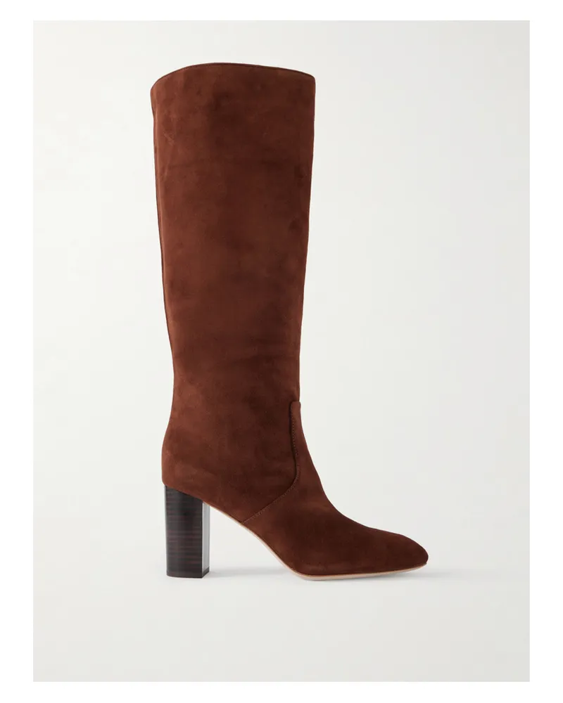 Loeffler Randall Goldy Kniehohe Stiefel Aus Veloursleder - Braun Braun