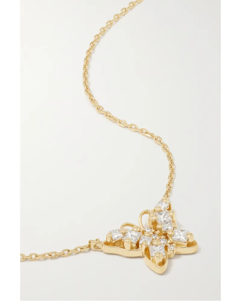 Suzanne Kalan Mini Butterfly Kette aus 18 Karat Gold