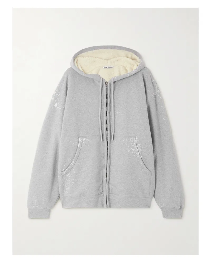 Acne Studios Flexa Kapuzenjacke Aus Jersey Aus Einer Baumwollmischung - Grau Grau