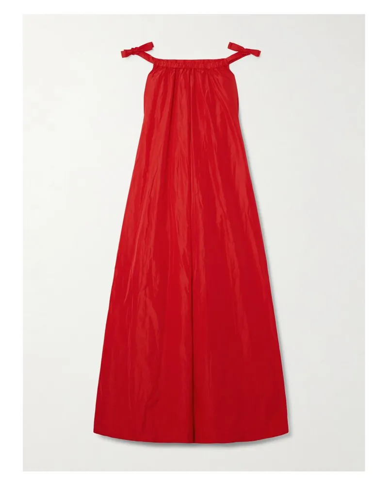 BERNADETTE Brigitte Schulterfreie Robe Aus Taft Mit Schleifen - Rot Rot