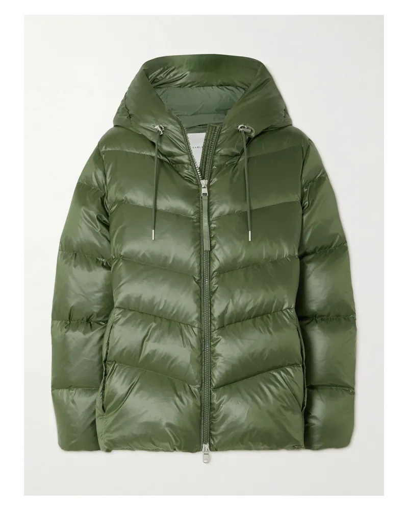 Varley Madelina Daunenjacke Aus Gestepptem Shell Mit Kapuze - Grün Grün