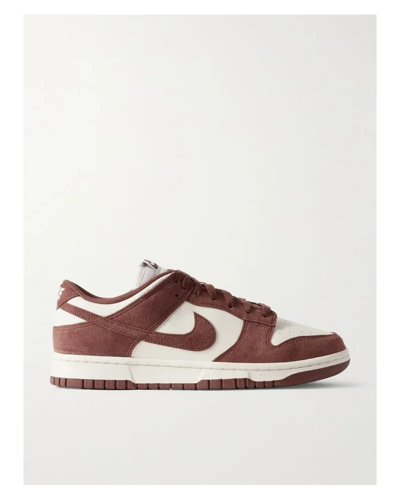 Nike Dunk Low Sneakers Aus Leder Und Veloursleder - Burgunder Burgunder