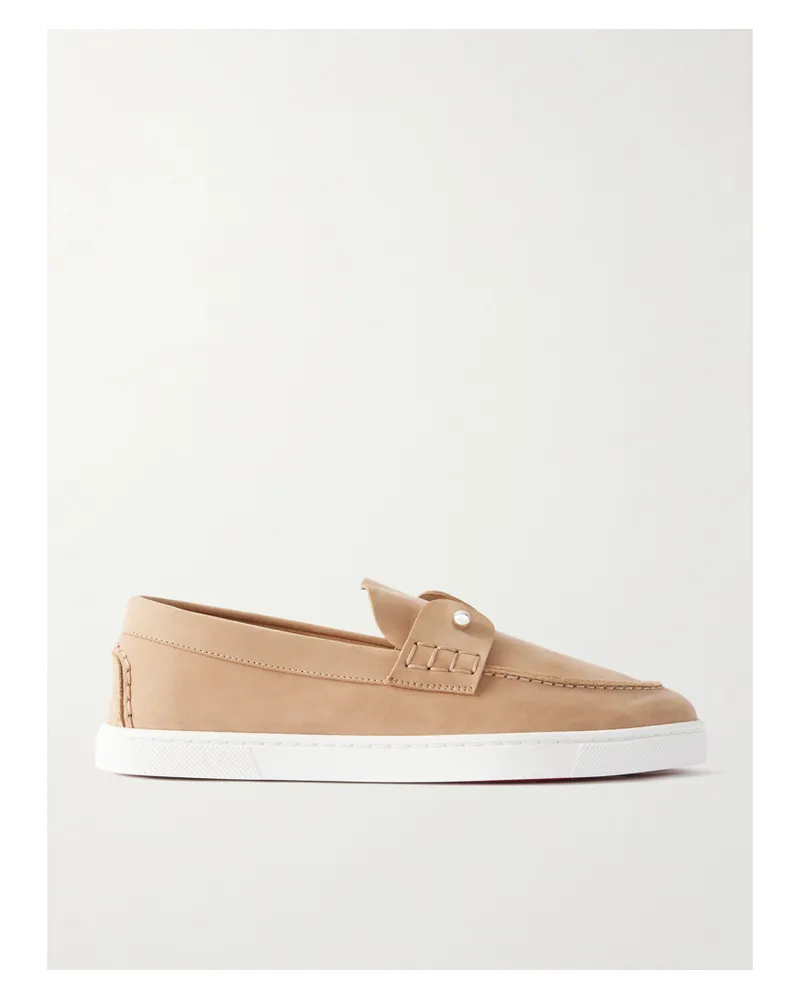 Christian Louboutin Chambeliboat Suede Loafers - Neutrals Neutrals