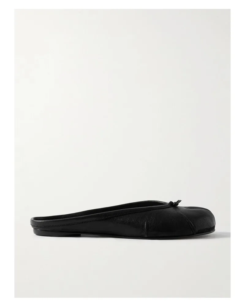 Maison Margiela Tabi Slippers Mit Geteilter Kappe Aus Leder - Schwarz Schwarz