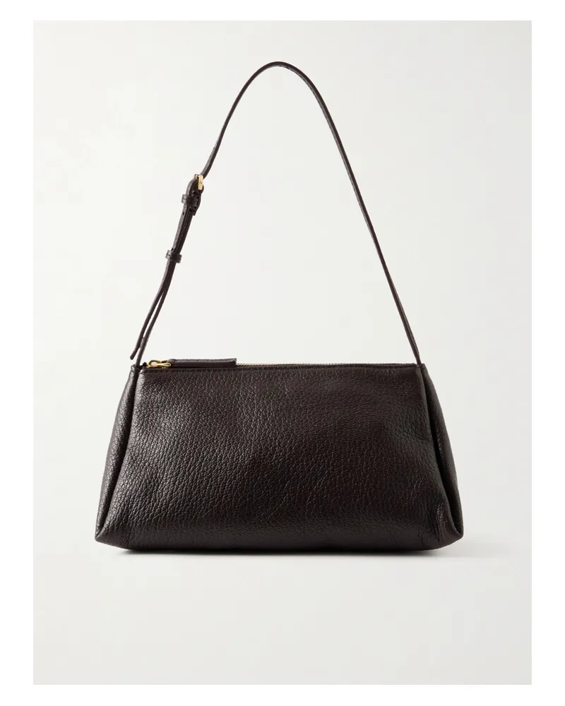 Calvin Klein Aurelis Textured-leather Shoulder Bag - Purple Purple