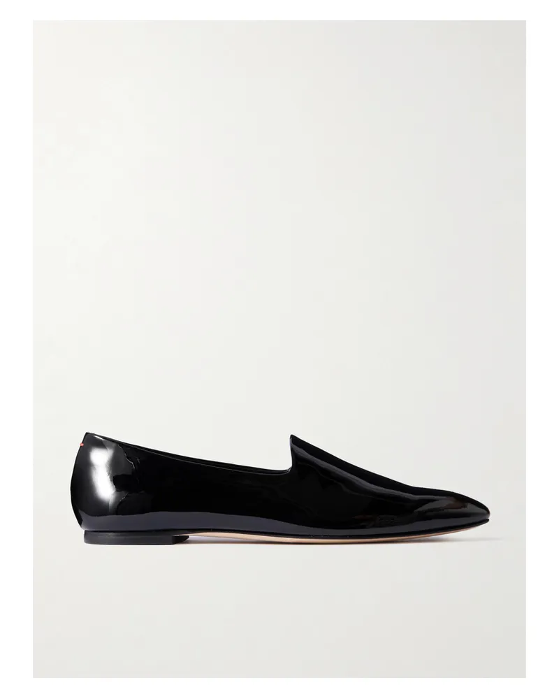 aeyde Vanna Patent-leather Loafers - Black Black