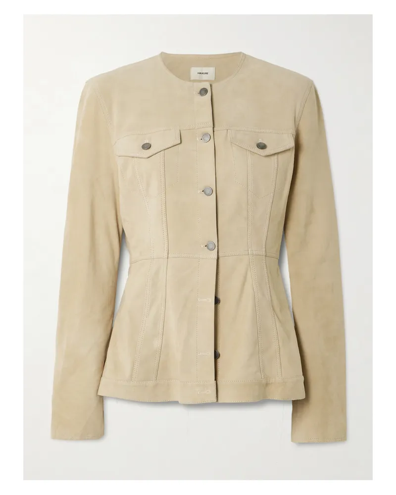 Haikure Temple Jacke Aus Veloursleder - Neutral Neutral